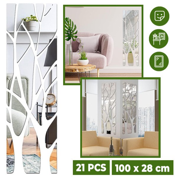 Dekoratívne zrkadlo na stenu - Treewally