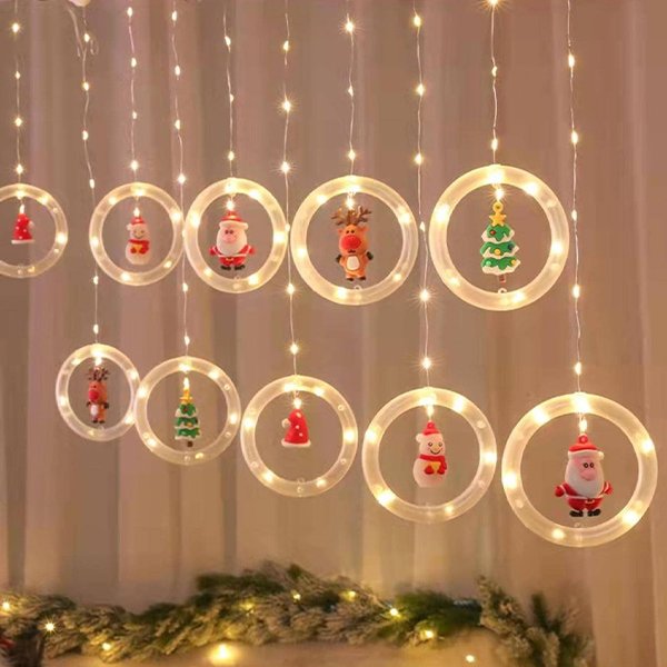 Vianočné led krúžky, 3m - Santy