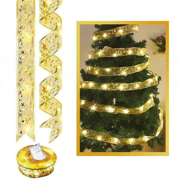 Vianočné stužky so svetlami - Ribby