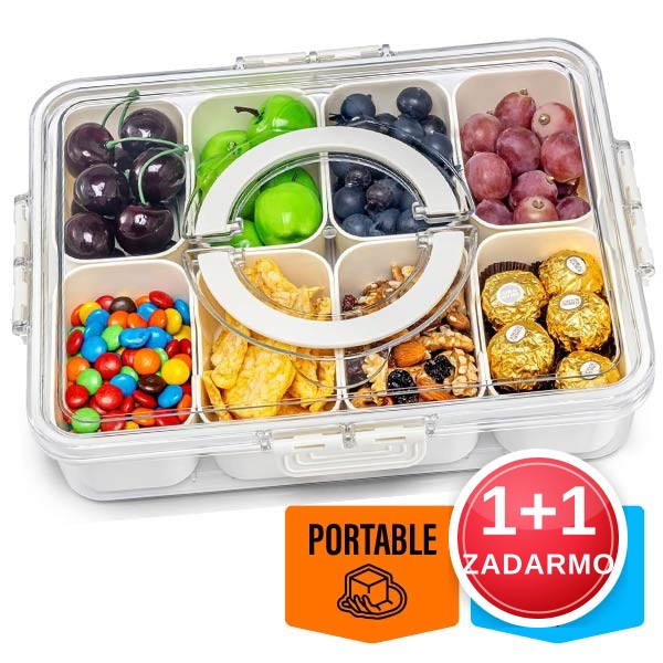 Prepraviteľná krabička na občerstvenie - SnackGo (1 + 1 ZADARMO)